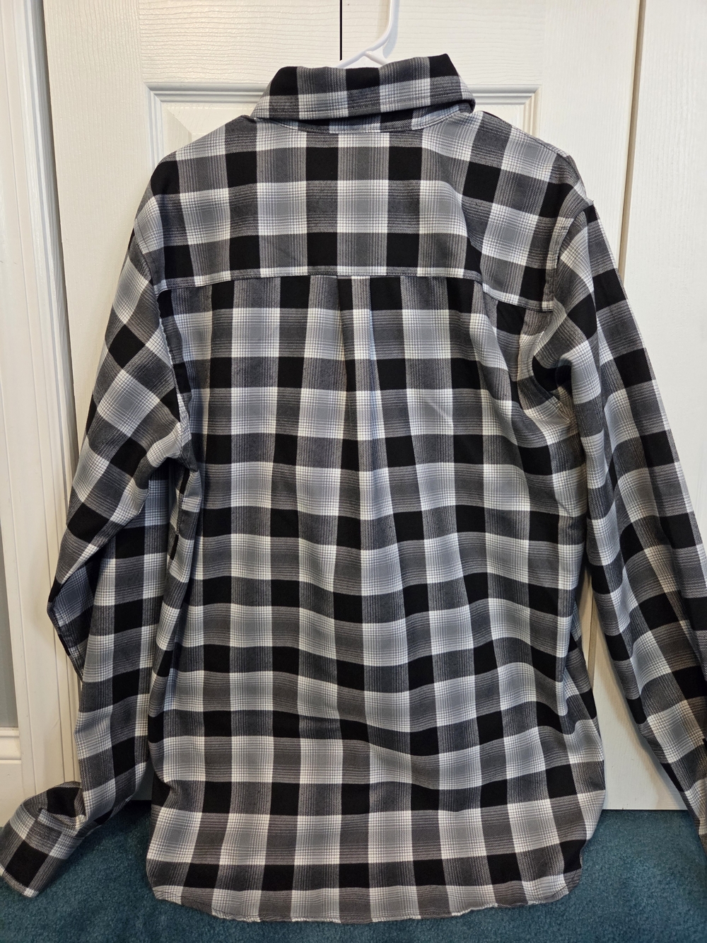 Dixxon Black & White Plaid Button-Up Shirt Size Large Tall - Picture 3 of 3
